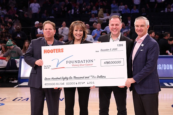 Hooters Raises $786,000 for the V Foundation to Aid in the Fight Against Breast Cancer
