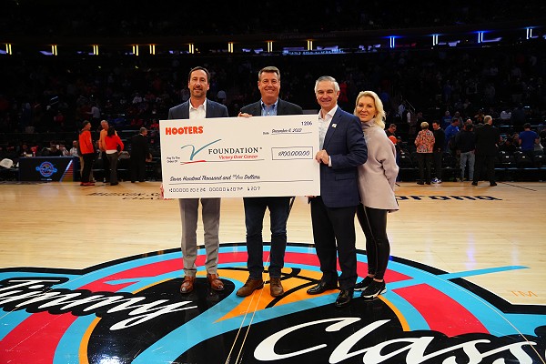 Hooters Donates $700,000 to the V Foundation to Fight Breast Cancer