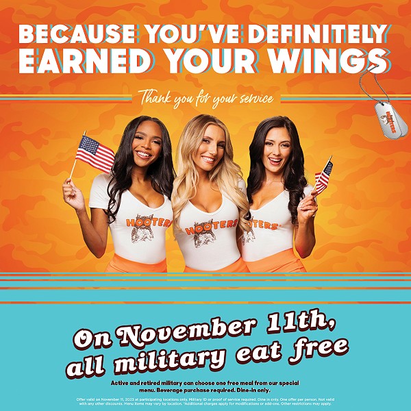 Hooters Celebrates Veterans Day by Serving Up Free Meals to Military Heroes