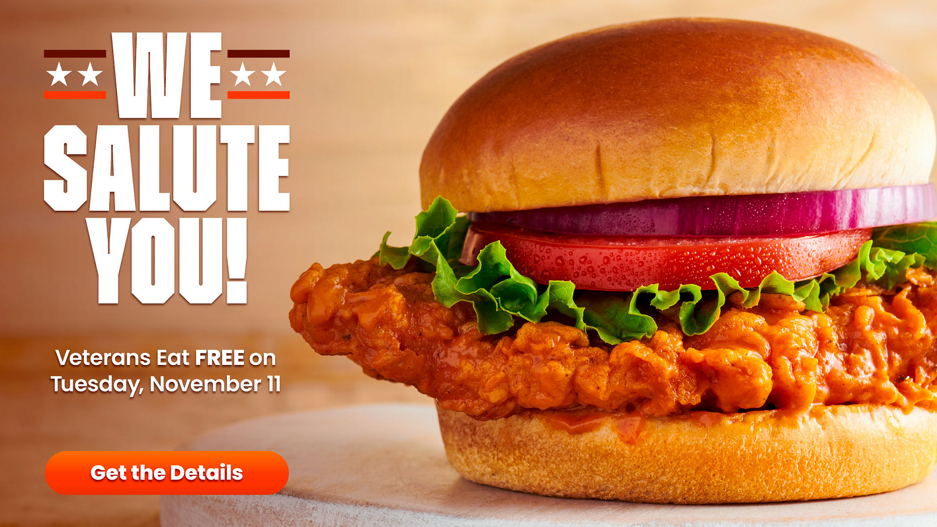 We Salute You! Veterans Eat FREE on Tuesday, November 11 | Click to get the details