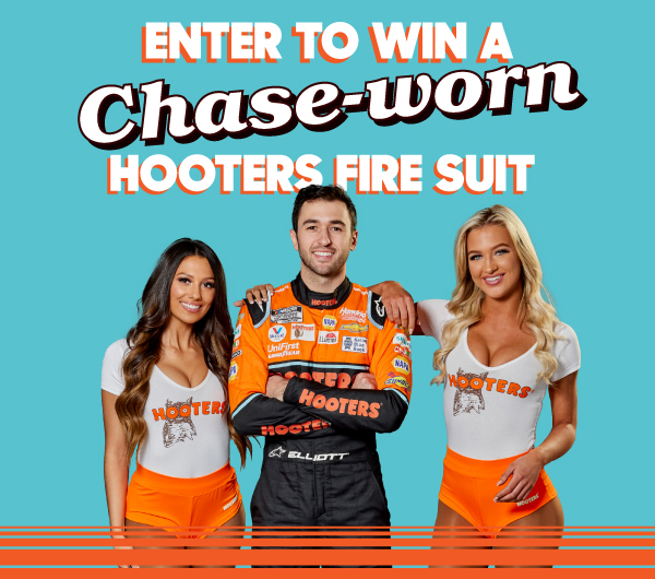 Hooters and Chase Elliott Offering Fans a Chance to Win Race-Worn Fire Suit