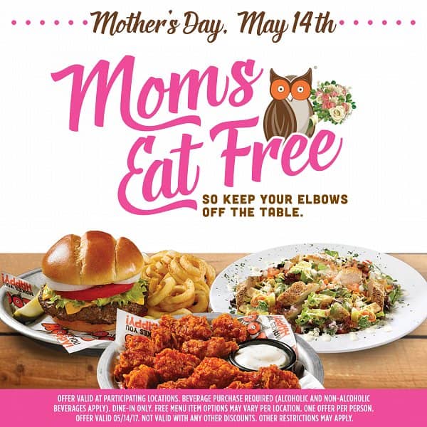 Hooters Thanks Moms with Free Meal on Mother’s Day